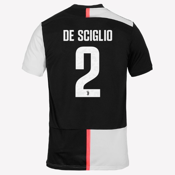 Camiseta Juventus NO.2 De Sciglio Primera equipación 2019-2020 Blanco Negro